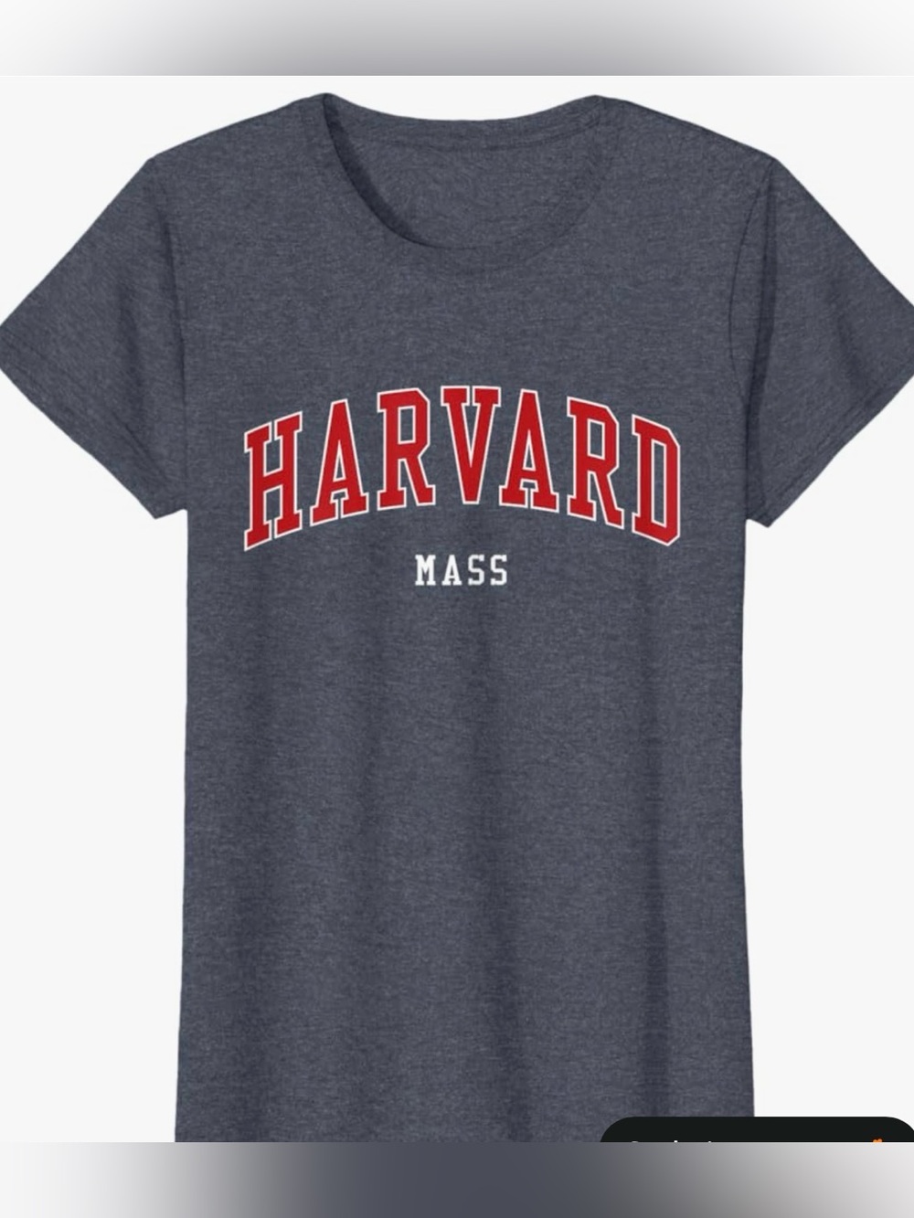 Harvard Heather Gray Short Sleeve Tee with Red Logo